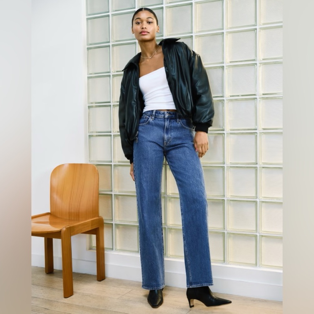 Abercrombie & Fitch Straight-Leg Blue Jeans